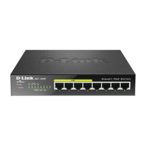 D-Link DGS-1008P PoE Switch, 8 Port Ethernet Gigabit Switch with 4 PoE
