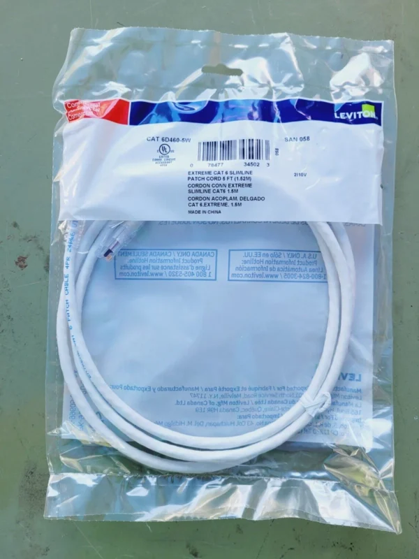 Leviton CAT 6A 1 Meter Patch Cord - AC6PCF010-8CCHB
